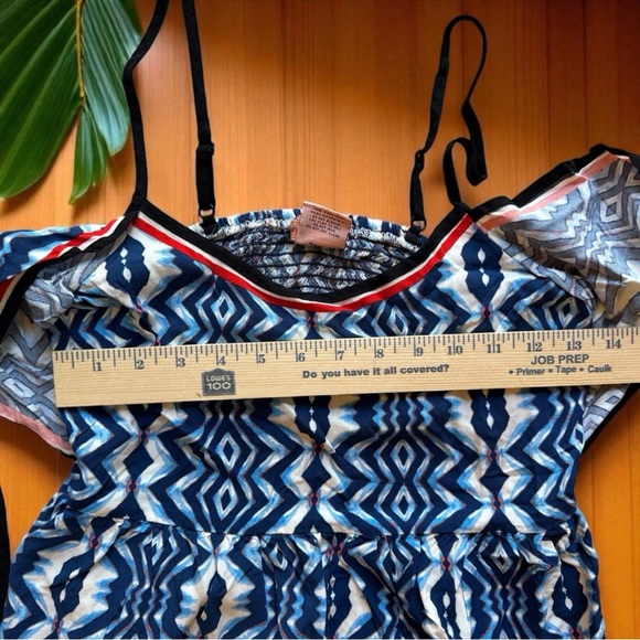 Flying Tomato Blue & White Geometric Jumpsuit - Size Large - Picture 7 of 12